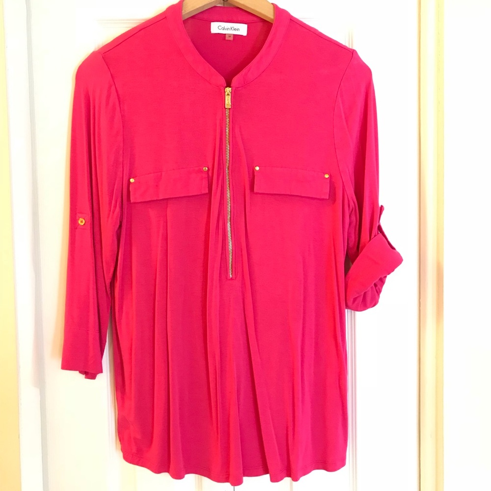 Bright pink Calvin Klein top